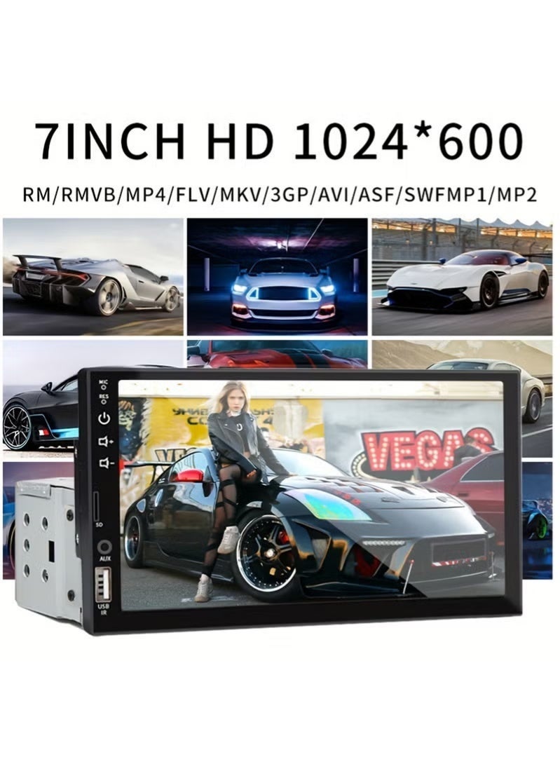 7 Inch Single Din Car Stereo Car MP5 Multimedia Player, HD Touch Screen with Touch Buttons on Leftside, Car Audio Receiver, MP5 Player Support Bluetooth Mirror Link SWC, Car Radio Receiver - Image 2