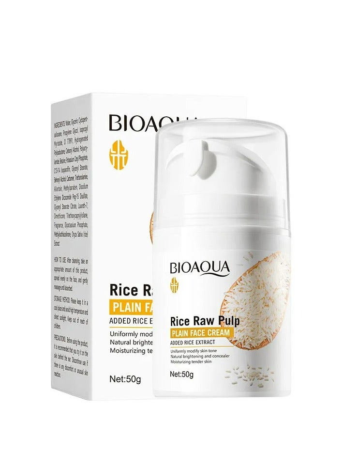 BIOAQUA Rice Raw Pulp Plain Face Cream 50g - Image 1
