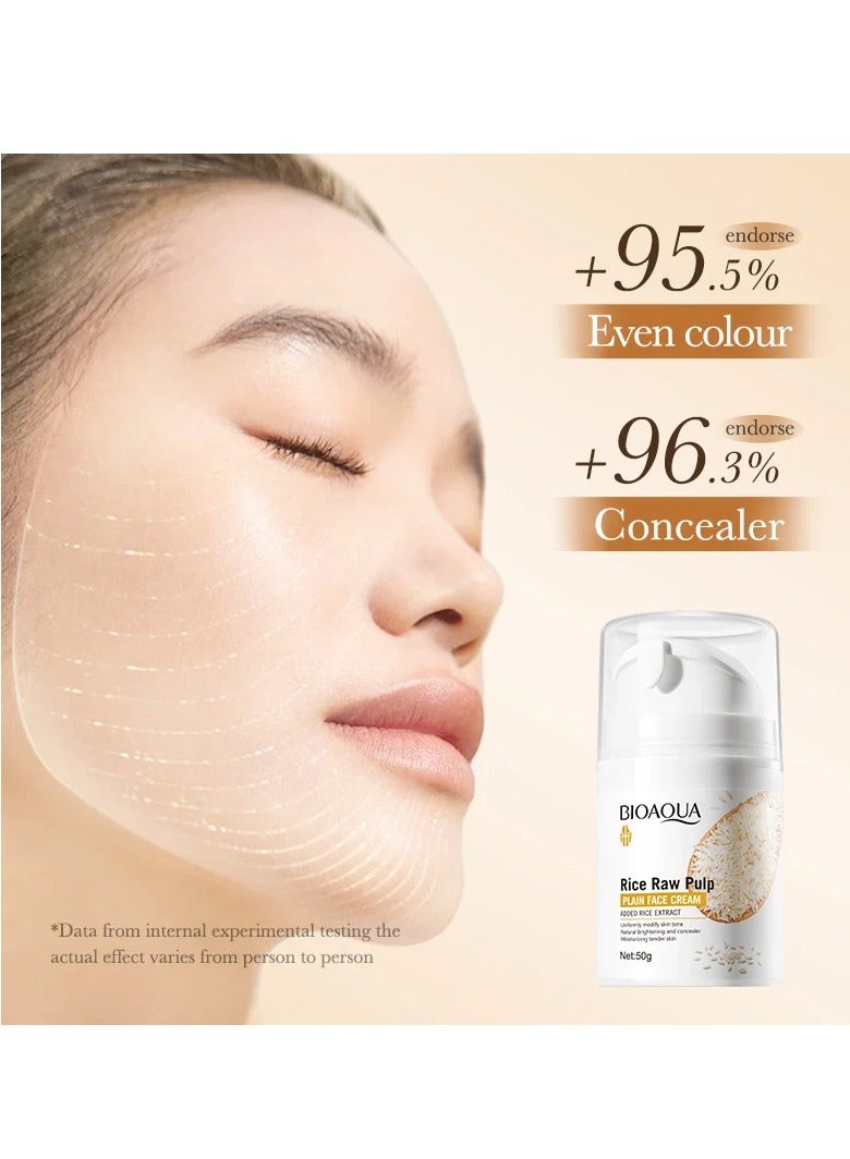 BIOAQUA Rice Raw Pulp Plain Face Cream 50g - Image 2