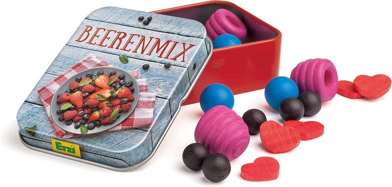 Erzi Mixture of Berries in Beech Box - 7.5 x 5.8 x 2.2 cm