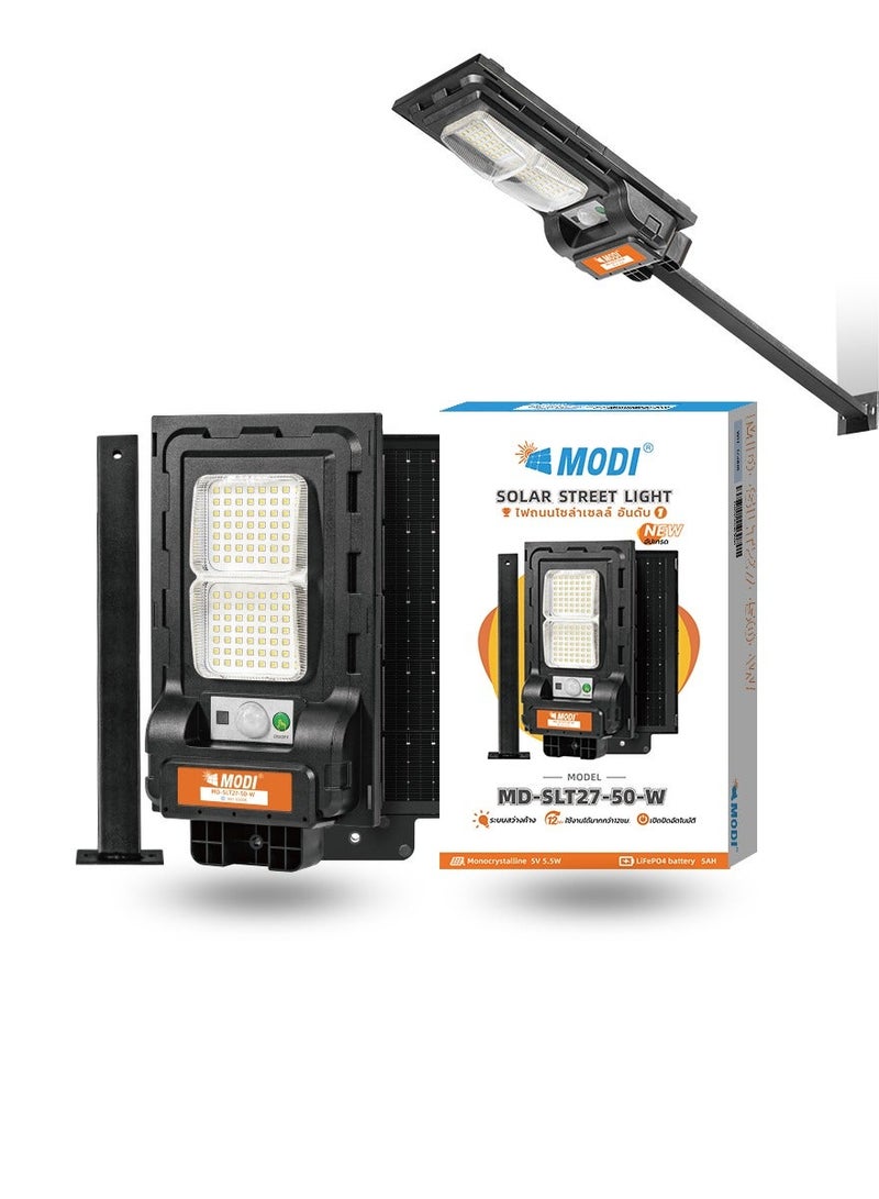 Solar Lights Outdoor 50W Motion Sensor Waterproof LED Street Light Easy Install