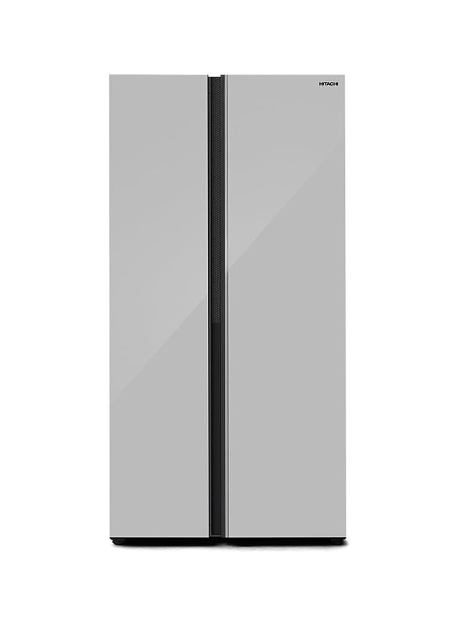HITACHI 656L Side-by-Side Refrigerator | Inverter Compressor | Dual Surround Cooling | Selectable Zone Soft Freeze (-2°C) | Triple Power Filter | Quick Cool & Freeze, 637 kW HRSN9713ESGSAE Glass Silver - Image 1