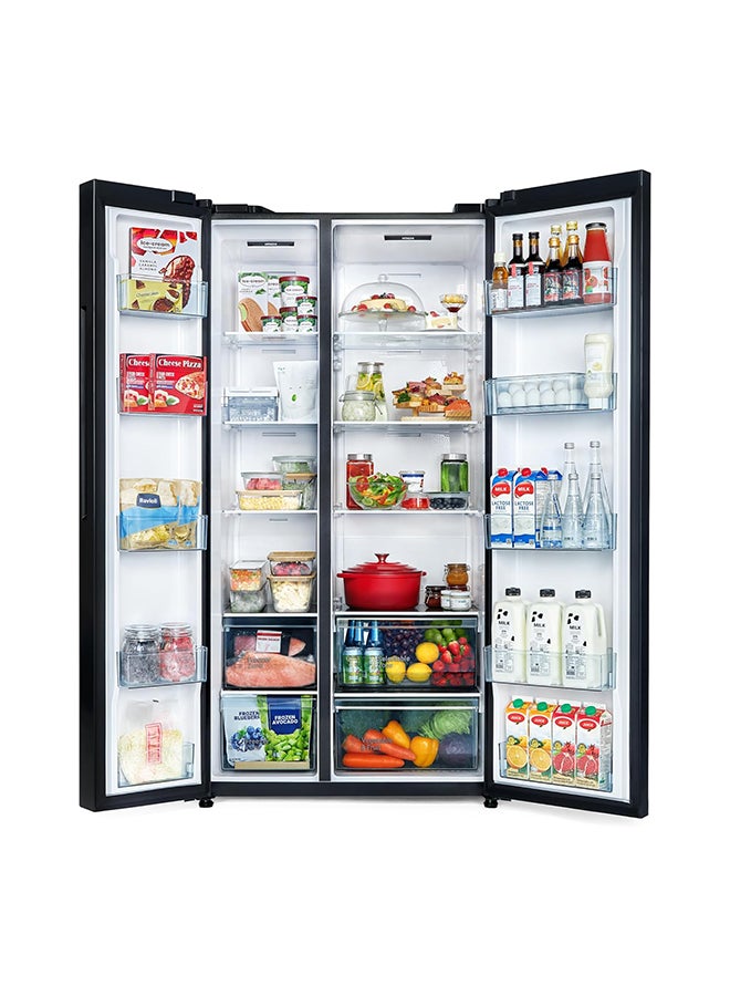 HITACHI 656L Side-by-Side Refrigerator | Inverter Compressor | Dual Surround Cooling | Selectable Zone Soft Freeze (-2°C) | Triple Power Filter | Quick Cool & Freeze, 637 kW HRSN9713ESGSAE Glass Silver - Image 2