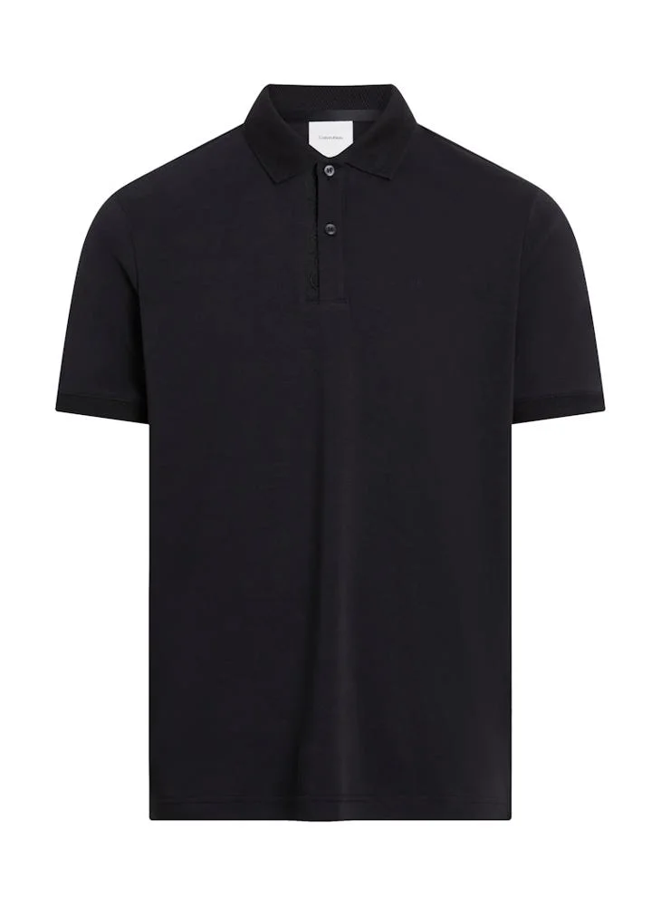 CALVIN KLEIN Texture Collar Short Sleeve Polo