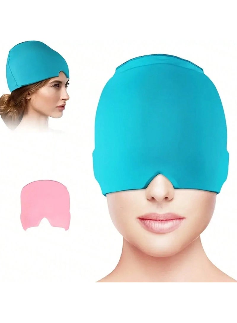 بونيه جل لتخفيف الصداع والصداع النصفي علاج بالتبريد قناع الثلج ,غطاء رأس واحد قطعة - Image 2