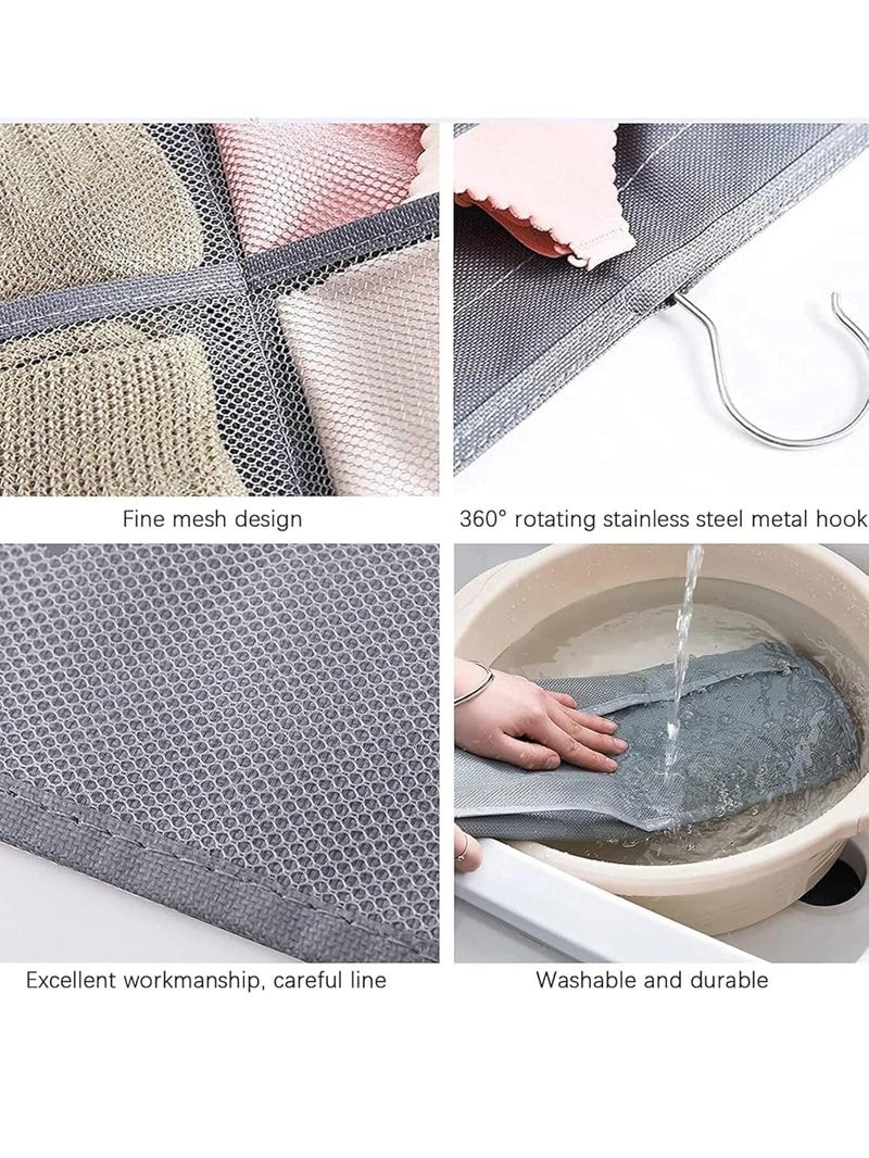 SYSTEMIZE Non Woven Hanging Jewelry Organizer for Storing Stocking Bra Socks Travel Accessories Pack Of 1 Grey - Image 3