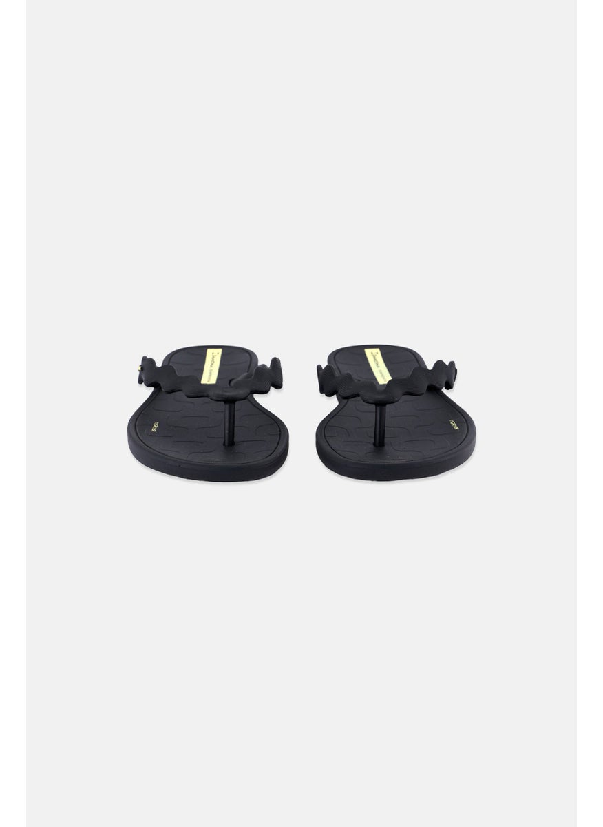 Kids Girl Zig Open Toe Slip On Slipper, Black