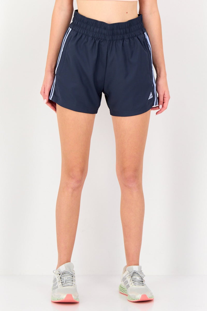 Adidas Women Brand Logo Training Shorts, Dark Grey - Image 1