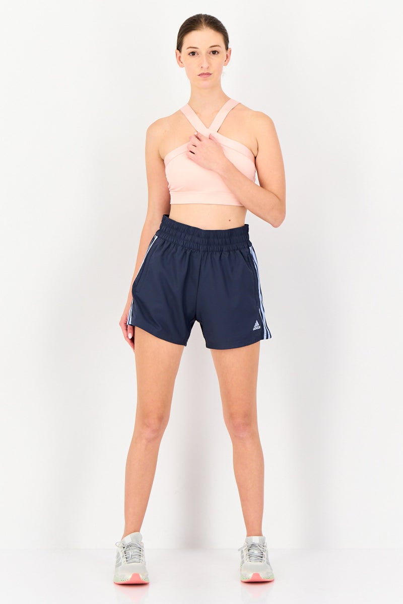 Adidas Women Brand Logo Training Shorts, Dark Grey - Image 2