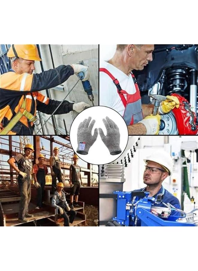 FYLX 2 Pairs Cut Resistant Gloves 4  Cutting Gloves Food Grade Level 5 Protection Kitchen Gloves for Cutting Oyster Shucking Fish Fillet Processing Carving Wood and Gardening - Image 3