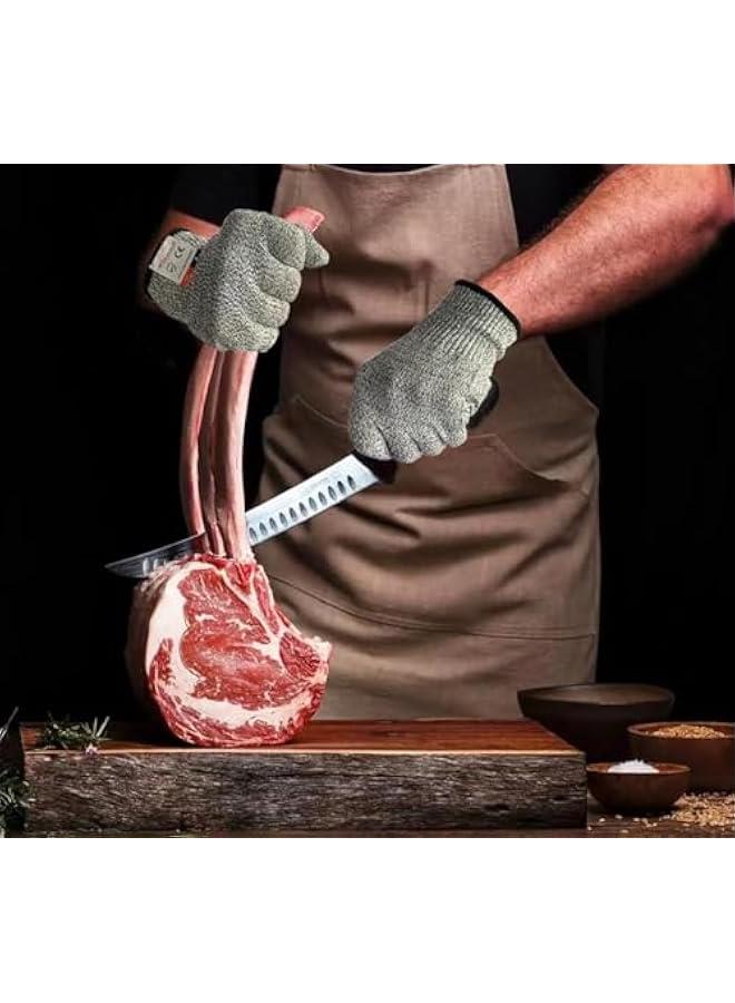 FYLX 2 Pairs Cut Resistant Gloves 4  Cutting Gloves Food Grade Level 5 Protection Kitchen Gloves for Cutting Oyster Shucking Fish Fillet Processing Carving Wood and Gardening - Image 5