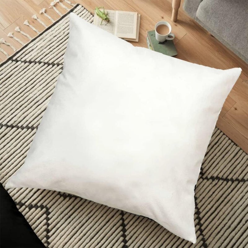 Harmony Home حشوة وسادة هارموني هوم الفاخرة، إدخالات الوسائد الزخرفية (عبوة من 2، أبيض) - وسائد مربعة داخلية للسرير والأريكة - حشوات الوسائد من الألياف المجوفة (عبوة من 2، 50 × 50 سم) - Image 3