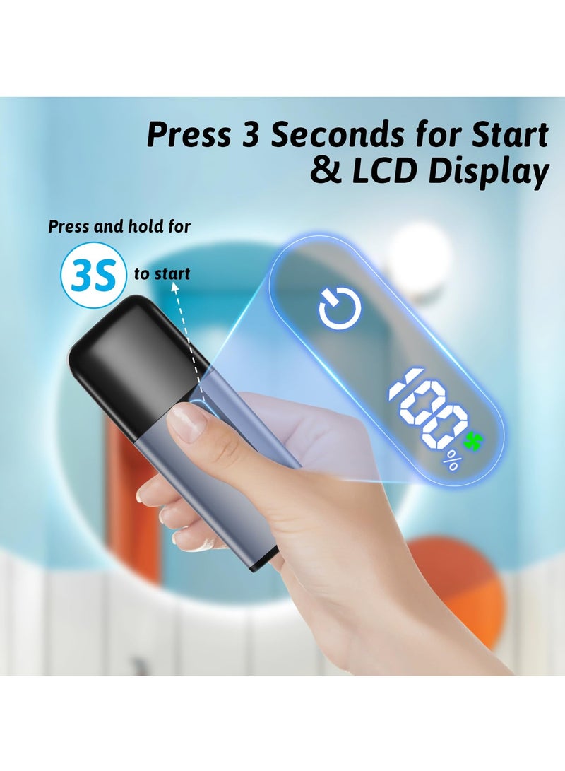 Captaintech Portable Nose Hair Trimmer for Men and Women with LED Display, Rechargeable Dual Edge Blade and 8000 RPM Motor for Effective Hair Removal - Image 2