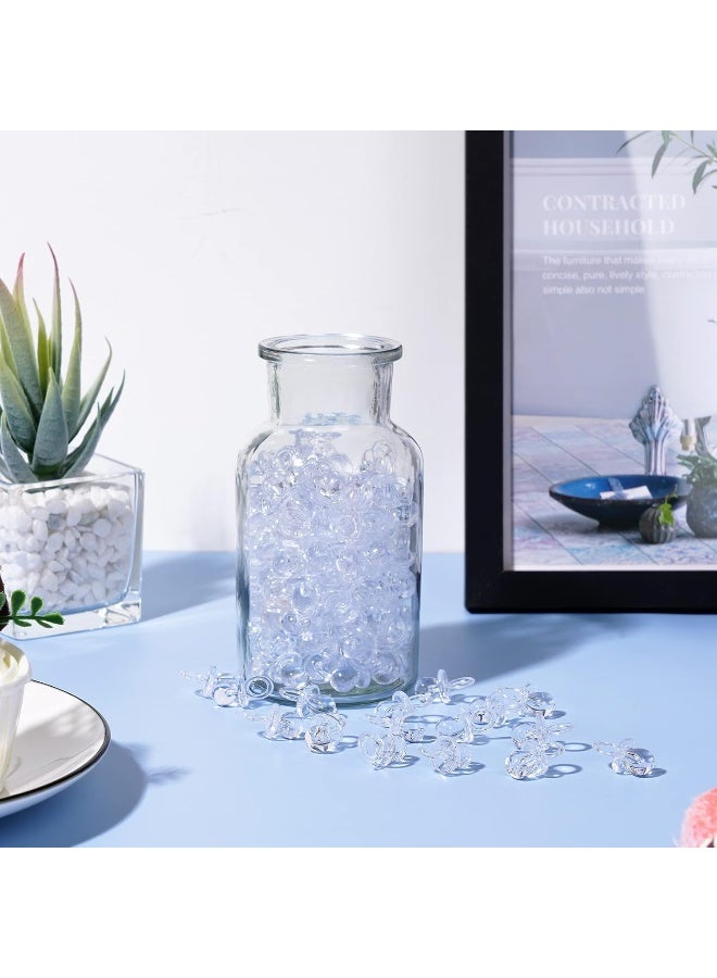 XINHUIDALSQ 150 Mini Acrylic Pacifiers for Baby Shower Girl Game, 0.86 Inch Bulk Chupones para Gender Reveal Party Favors Table Decoration (Clear) - Image 3