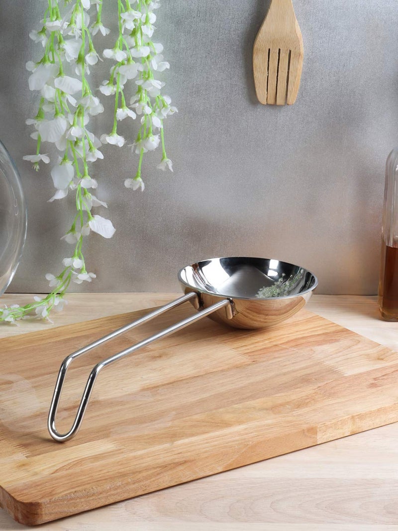 Incrizma Stainless Steel Tadka pan with Long Handle, Spice Roasting Tadka Pan, Vagaria with Long Handle Frying Pan Spice Heating Pan (Thickness: 3 mm, Capacity: 300 ml) - Image 3
