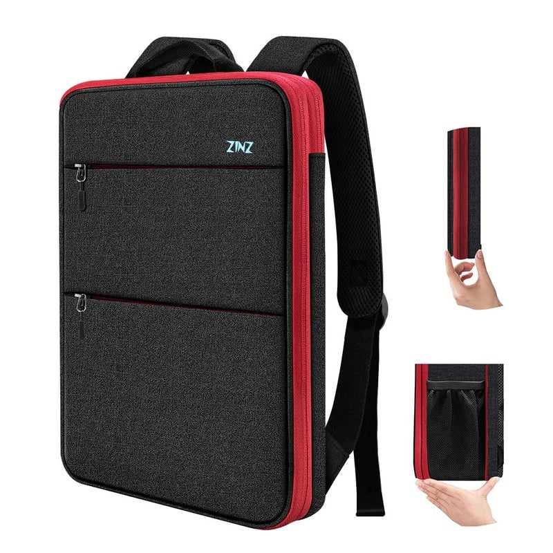 ZINZ Slim & Expandable Laptop Backpack 15 15.6 16 Inch Case, Water Resistant Travel Backpack Compatible with MacBook Pro/Neo 16" 15", Dell XPS 15 16 and Most 15" 15.6" 16" Notebooksï¼ŒB01RD01 - Image 1
