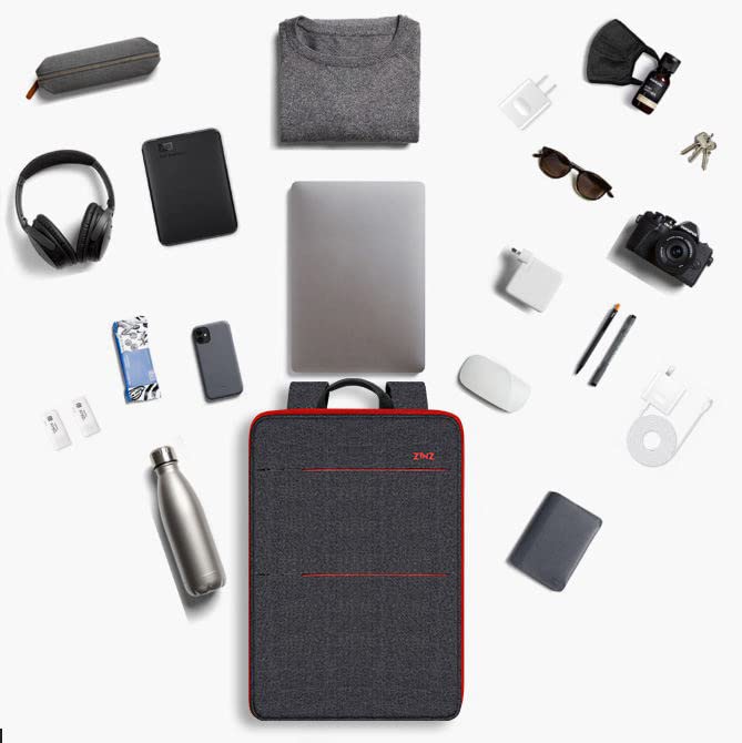 ZINZ Slim & Expandable Laptop Backpack 15 15.6 16 Inch Case, Water Resistant Travel Backpack Compatible with MacBook Pro/Neo 16" 15", Dell XPS 15 16 and Most 15" 15.6" 16" Notebooksï¼ŒB01RD01 - Image 5
