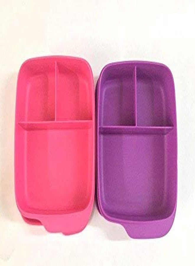 Tupperware Plastic Fun Meal Box Pack of 2, 2500 ml, Assorted - Image 2