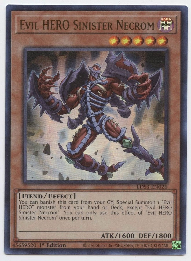 Yu-Gi-Oh! Evil Hero Sinister Necrom - LDS3-EN026 - Ultra Rare - 1st Edition