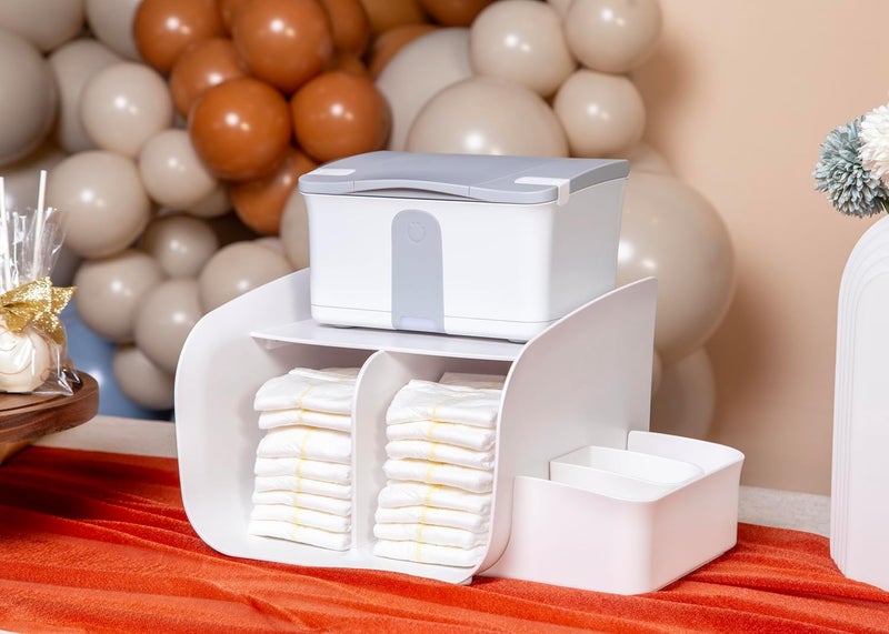 Ubbi Diaper Caddy Organizer Stores Baby Diapers Wipes  Baby Accessories White - Image 4