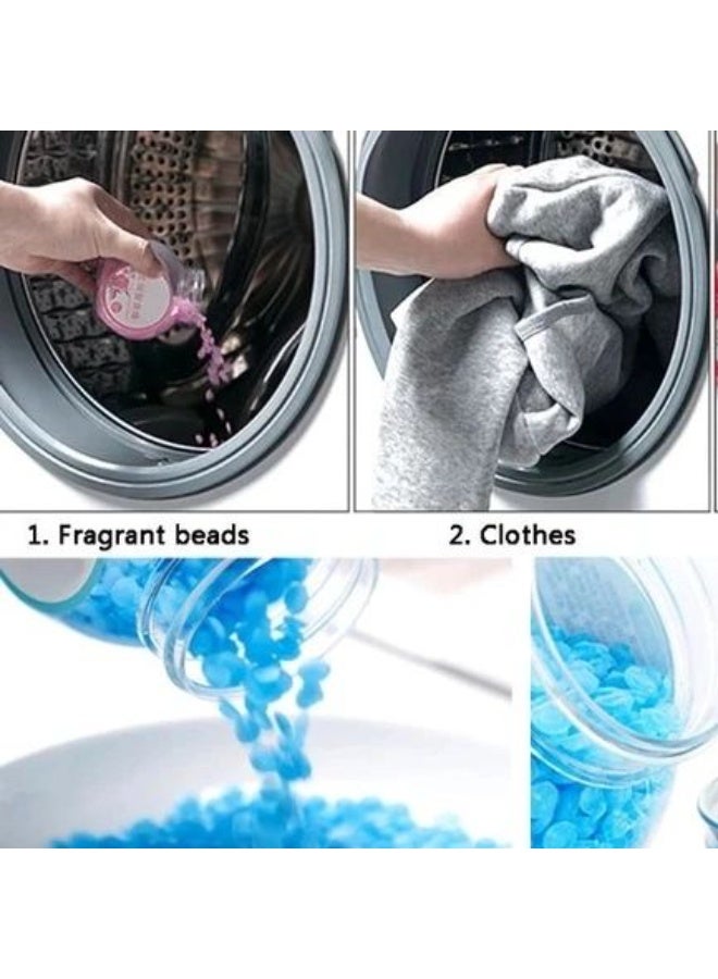 4 packs of laundry fragrance beads, deodorizing fabric freshener, soft laundry beads, 100g per pack - assorted scents and colors - Image 3