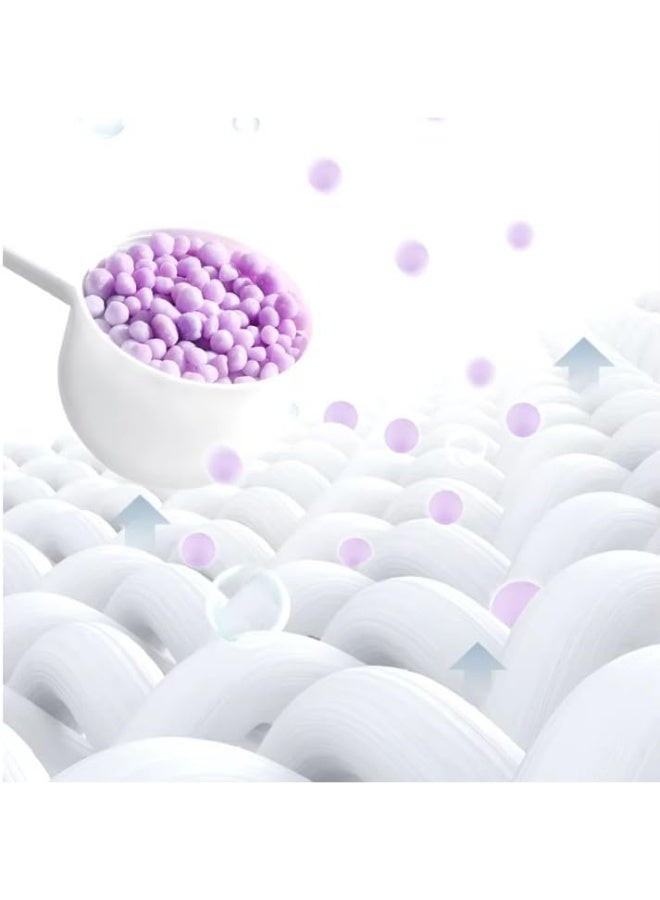 4 packs of laundry fragrance beads, deodorizing fabric freshener, soft laundry beads, 100g per pack - assorted scents and colors - Image 1