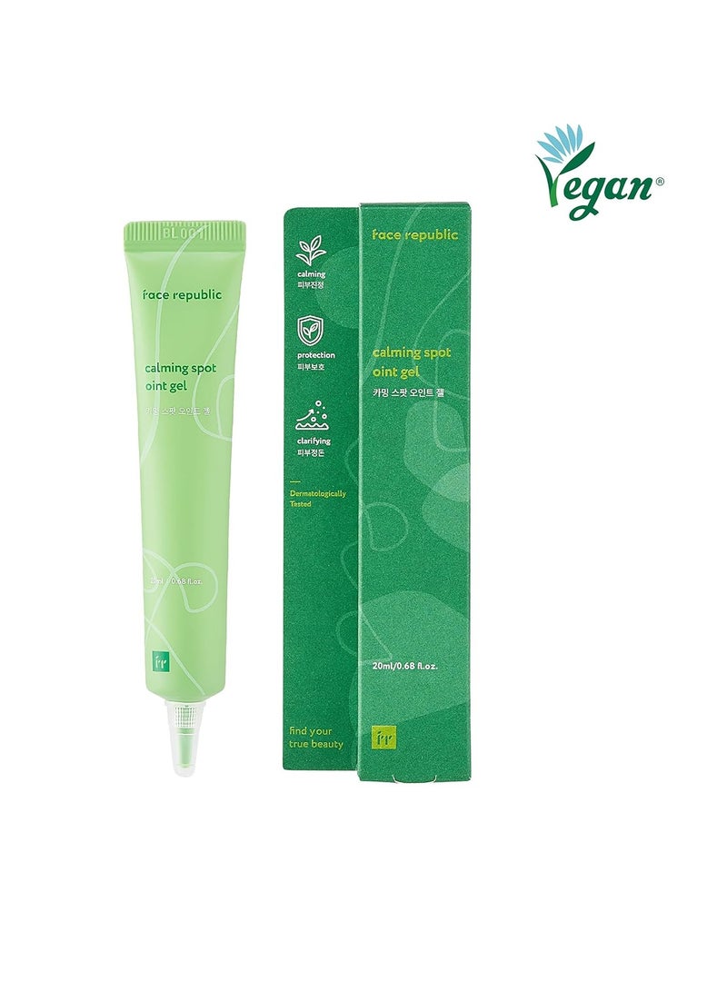 Face Republic Calming Spot Oint Gel 20ml 0.68 fl oz | Spot care | Salicylic Acid, Centella Asiatica, Tea Tree, Madecassoside | Vegan Korean Skin Care - Image 2