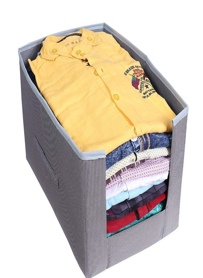 ABBASI Non Woven Shirt Stacker Wardrobe Organizer/Cloth Storage Foldable Wardrobe/closet Organizer Set (pack of 1, Checks) - Image 1