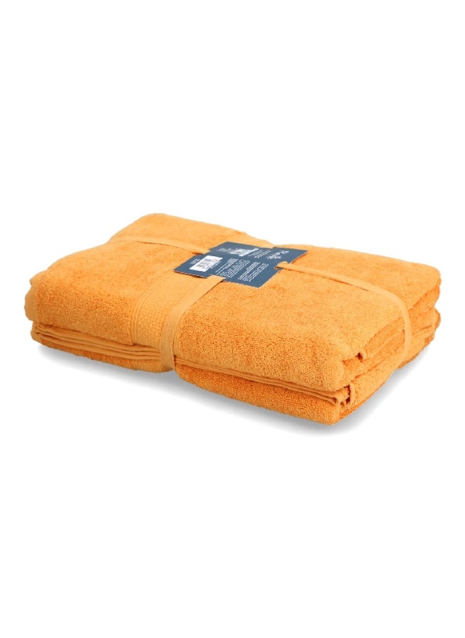 REVE 2-Piece Reyna Bath Towel Set Orange 70 x 140 cm PI1038-PD457-AW3  - Image 2