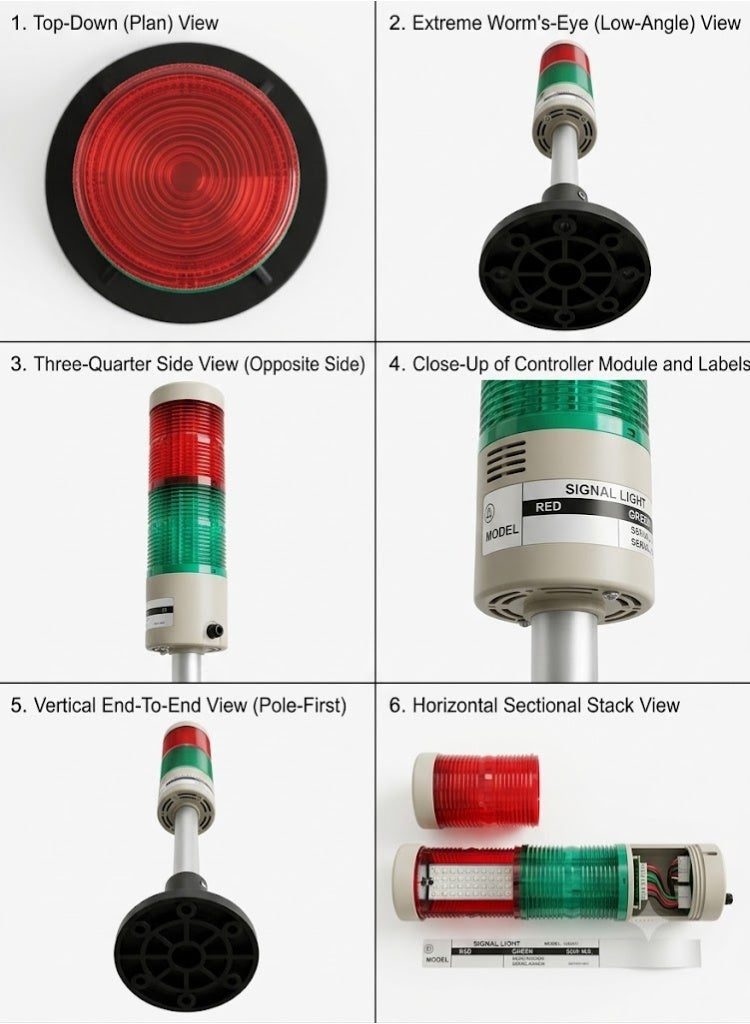 Auspicious Stack Light Red & Green Color Steady Light ARPS5RG 24VAC/DC - Image 2