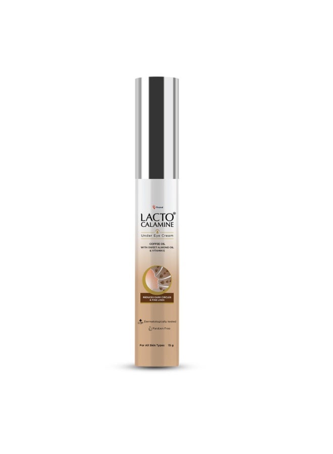 Lacto Calamine Under Eye Cream For Dark Circles for Women & Men | Fine Lines & Puffy Eyes With Cooling Massage Roller |15g Each - Pack of 2 | With Coffee Oil, Multi-Peptides, Niacinamide & Vitamin E - Image 4