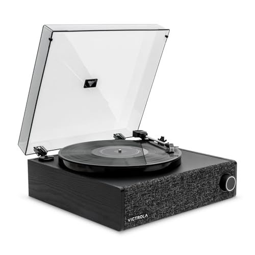 Victrola Eastwood LP Bluetooth Record Player 3Speed Turntable Audio Technica AT3600L MM Cartridge Vinyl Stream Bluetooth Output AntiSkip Floating Speaker RCA 35mm Output System Black - Image 1