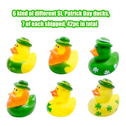 Cherislpy 36 Pcs St Patricks Day Rubber DucksBaby Showers AccessoriesMini 216 Duckies Bath Toys for Kids St Patricks Day Party FavorsGift Exchange St Patricks Day - Image 5