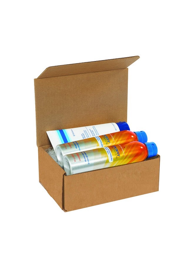 أفيديتي صناديق بريد من الورق المقوى المموج البني كرافت 5 × 4 × 3 عبوات مكونة من 50 قطعة مقاومة للسحق للشحن والبريد والتخزين - Image 4