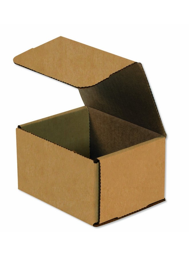 أفيديتي صناديق بريد من الورق المقوى المموج البني كرافت 5 × 4 × 3 عبوات مكونة من 50 قطعة مقاومة للسحق للشحن والبريد والتخزين - Image 1