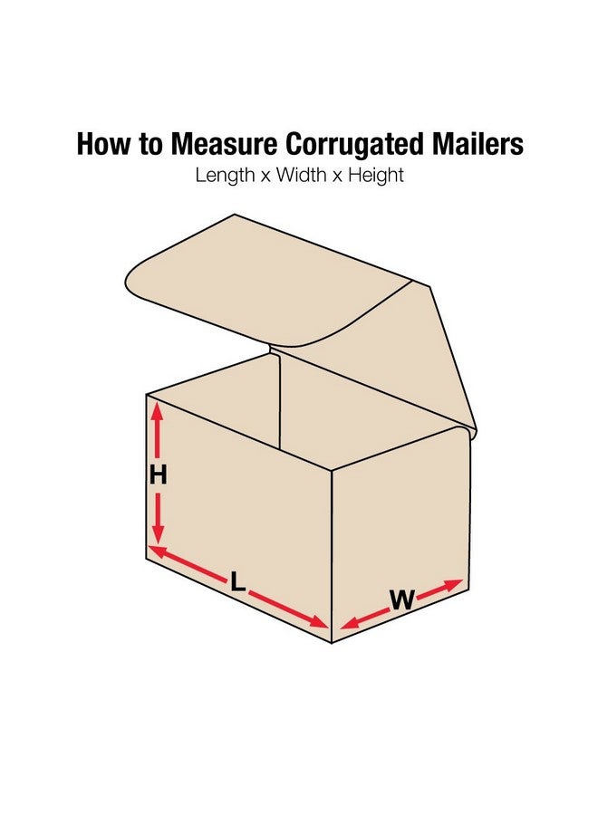 أفيديتي صناديق بريد من الورق المقوى المموج البني كرافت 5 × 4 × 3 عبوات مكونة من 50 قطعة مقاومة للسحق للشحن والبريد والتخزين - Image 2