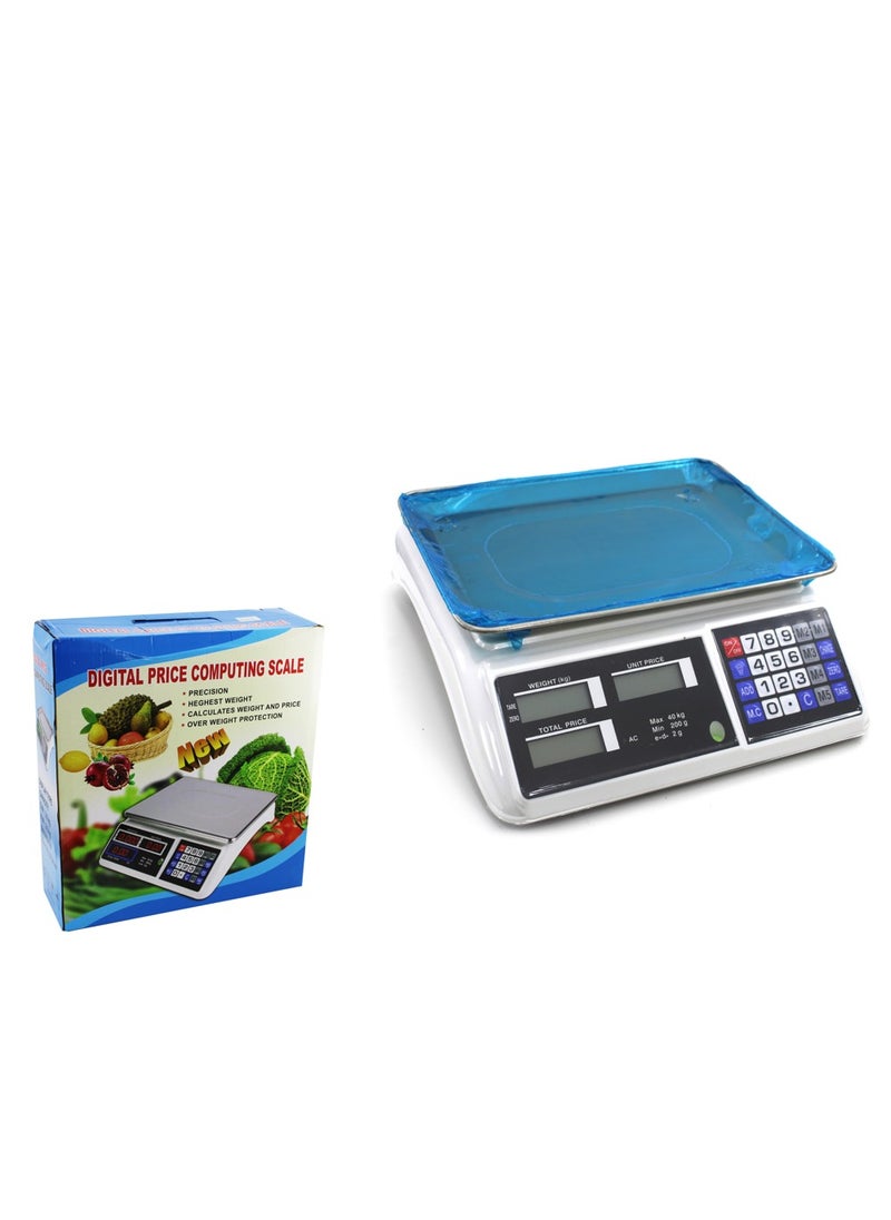 Generic - Fruity Weigh 40 Compact Fruit Weight Scale 40kg Capacity, Space Saving Design by Generic - Image 1