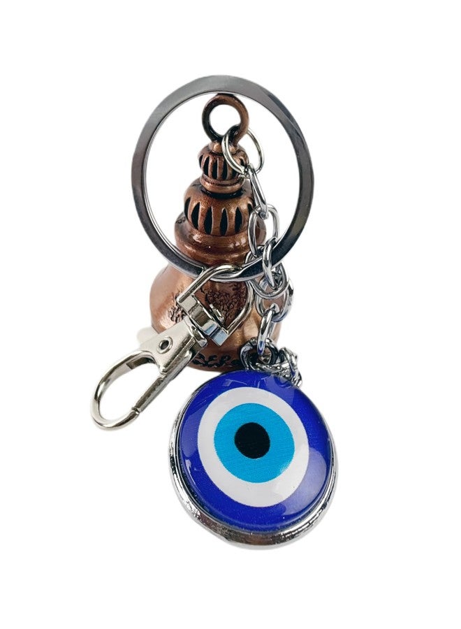 Techpro Guardian Belll KeyChain Tibetan Belll Key Chain Temple Belll with Evil Eye & Black Hook Metal Keyring Good Luck Negative Energy Protection (Bronze) - Image 5
