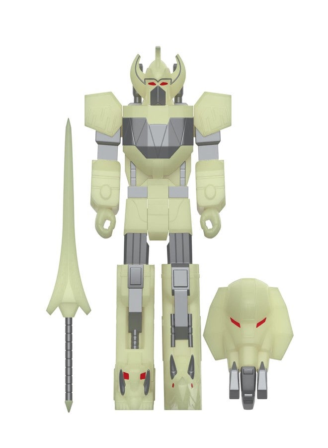 Super7 Mighty Morphin Power Rangers Megazord (Lightning Glow) Reaction Figure - 5.75" Power Rangers Action Figure with Accessories Classic TV Show Collectibles - Image 2