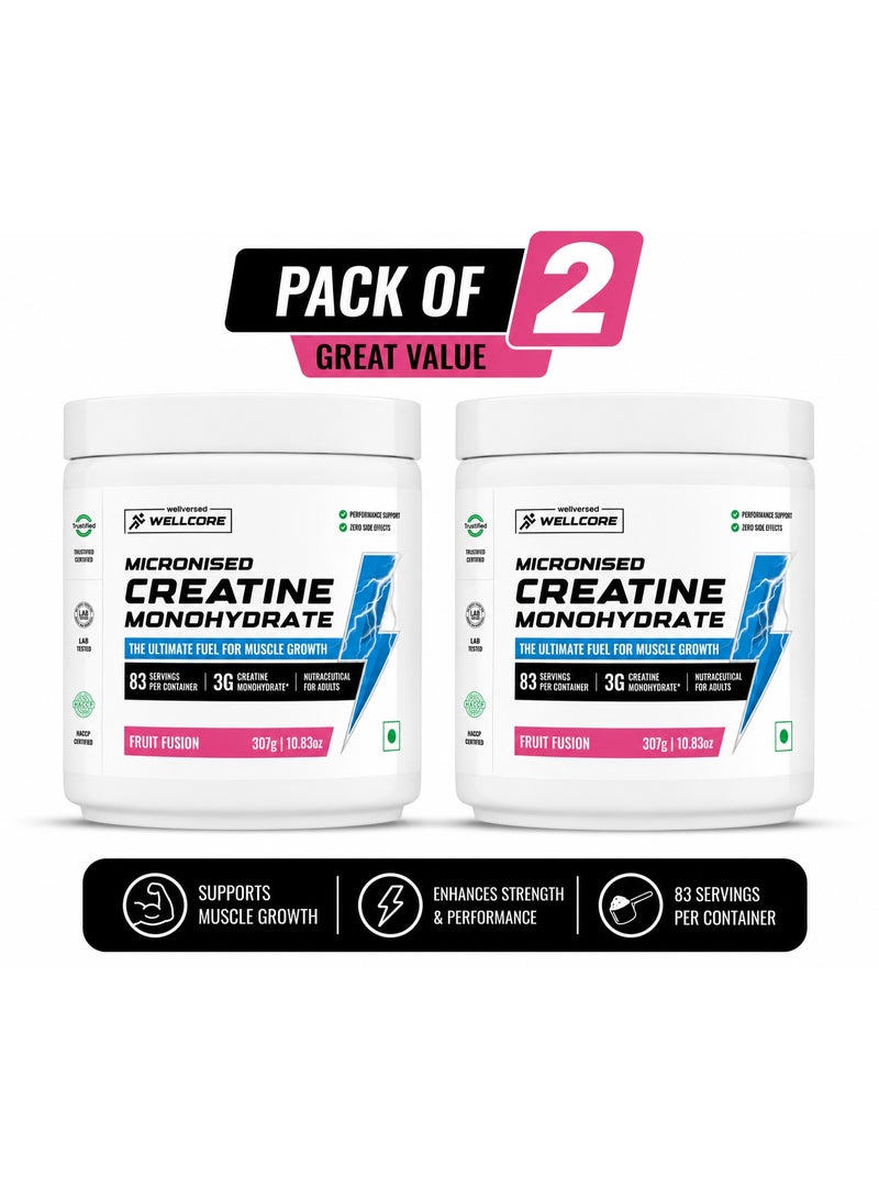 Wellcore Creatine Fruit Fusion 307g Pack of 2 - Image 1