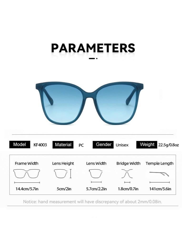 آنا نظارات شمسية فاخرة بحواف مستديرة ومربعة ومقاومة للأشعة فوق البنفسجية بتصميم عصري شخصية - Image 3