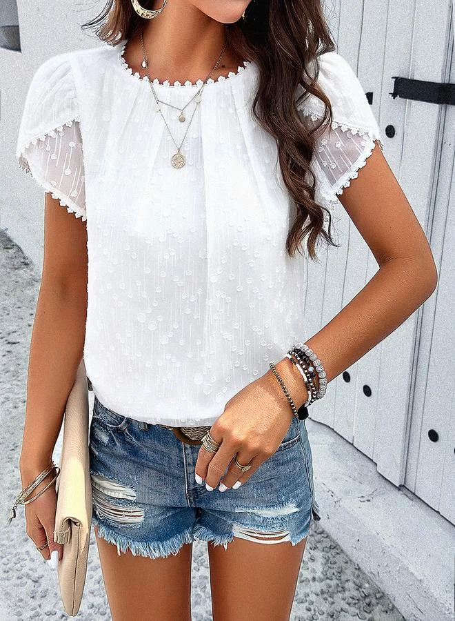 Styli Styli Dobby Tulip Sleeves Longline Top