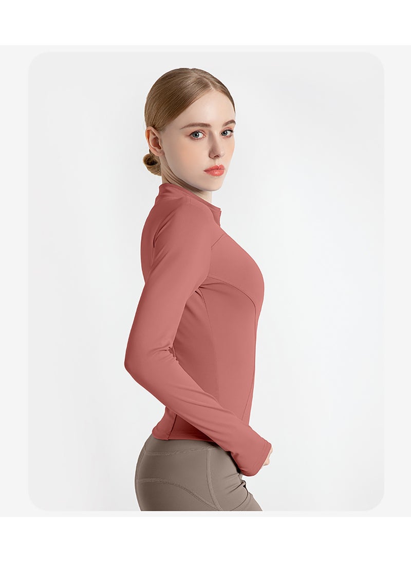 Women's Tracksuit Jacket Slim Fit Long Sleeved Fitness Coat Yoga Tops with Thumb Holes Gym Jacket Workout Sweatshirts  - Image 2