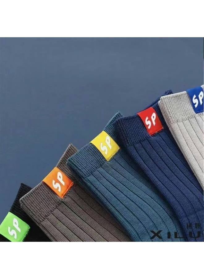 5 أزواج - جوارب شتوية سميكة دافئة للرجال من الصوف مع طبقة إضافية من الصوف، جوارب طويلة دافئة متوسطة الطول - Image 5