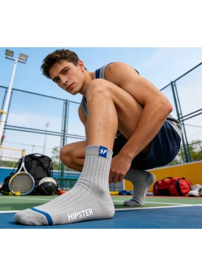 5 أزواج - جوارب شتوية سميكة دافئة للرجال من الصوف مع طبقة إضافية من الصوف، جوارب طويلة دافئة متوسطة الطول - Image 2