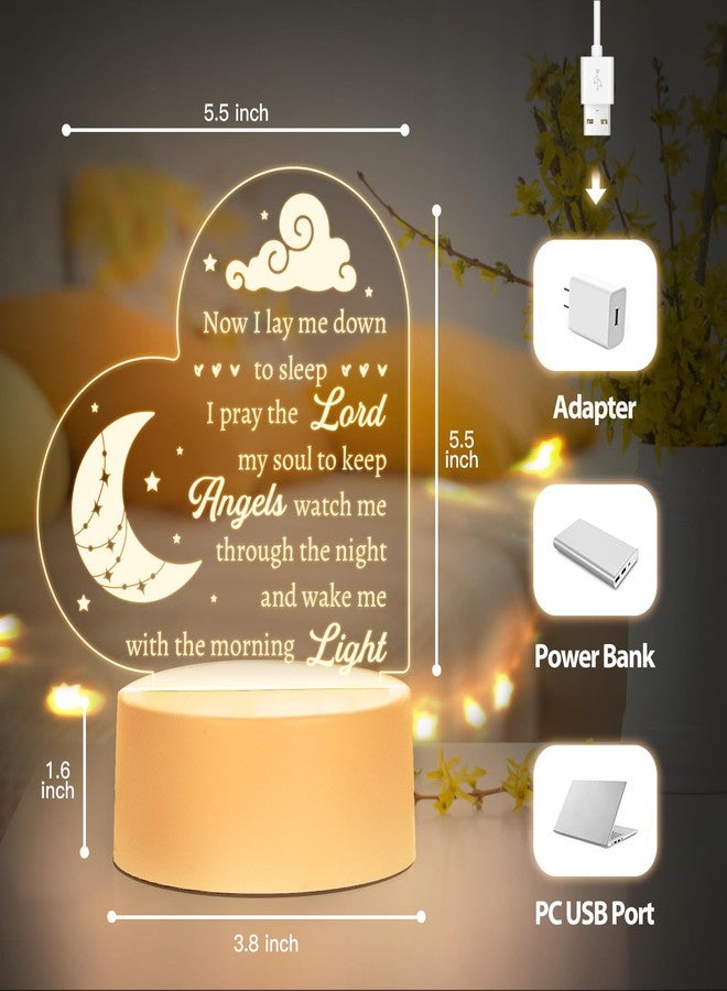 Hakumata Baptism Gifts for Girl Boy, Nursery Decor Night Light Gifts for Bedtime Prayer, Baby Christening Gifts for Boys Girls, Dedication Gifts Baptismal Gifts Birthday Gifts for Kids, Baptism Decorations - Image 5