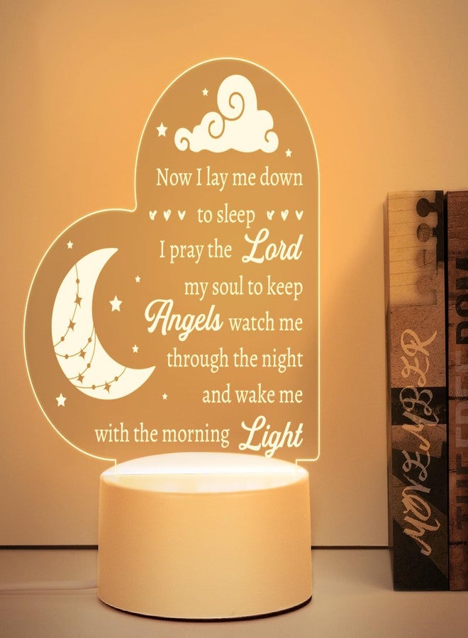 Hakumata Baptism Gifts for Girl Boy, Nursery Decor Night Light Gifts for Bedtime Prayer, Baby Christening Gifts for Boys Girls, Dedication Gifts Baptismal Gifts Birthday Gifts for Kids, Baptism Decorations - Image 1