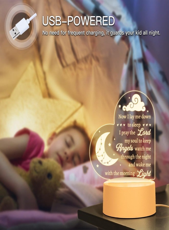 Hakumata Baptism Gifts for Girl Boy, Nursery Decor Night Light Gifts for Bedtime Prayer, Baby Christening Gifts for Boys Girls, Dedication Gifts Baptismal Gifts Birthday Gifts for Kids, Baptism Decorations - Image 3