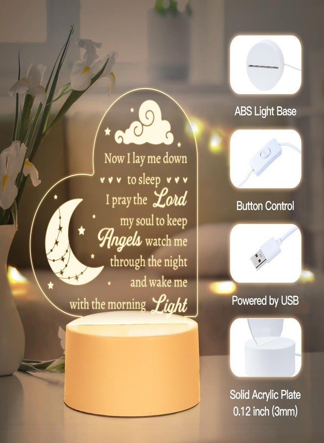 Hakumata Baptism Gifts for Girl Boy, Nursery Decor Night Light Gifts for Bedtime Prayer, Baby Christening Gifts for Boys Girls, Dedication Gifts Baptismal Gifts Birthday Gifts for Kids, Baptism Decorations - Image 4