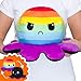 TeeTurtle Original Reversible Big Octopus Plushie Red Yellow Huggable and Soft Sensory Fidget Toy Stuffed Animals That Show Your Mood Gift for Kids and Adults - Image 3